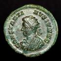 Ancient Coins - Constantine II, as Caesar, 323-4 AD. - Bust left, radiate / Altar inscribed VOT-IS-XX. BEATA TRANQVILITAS.