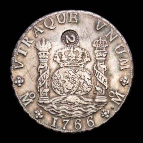 1766年 PJ スペイン マドリード 2 reales 銀貨　カルロス３世 2 Reales - Charles III - Spain – Numista