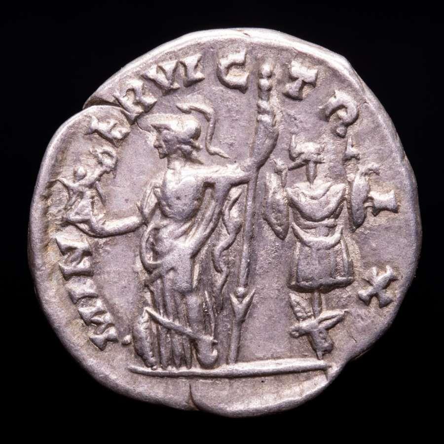 Geta, as Caesar, Silver denarius. Laodicea ad Mare, 202. - MINER