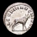 Ancient Coins - Gallienus in the sole reign (260-268 A.D.) Silver antoninianus from the legionary series, Mediolanum. - LEG VIII AVG VI P VI F, bull.
