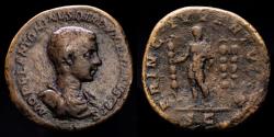 Ancient Coins - Diadumenian (Caesar, 217-218 A.D.). Bronze Sestertius. Rome. - PRINC IVVENTVTIS / S C.