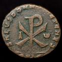 Ancient Coins - Roman Empire - Magnentius. 350-353 AD. Æ Ambianum mint. Struck 15 March 351-18 August 353 AD. Chi-Rho.