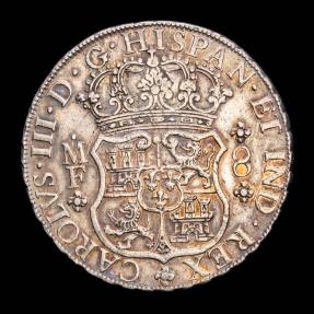 Spain - CARLOS III (1759-1788). Silver 8 Reales 1766. Mexico. MF