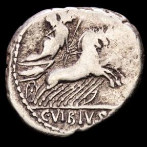 C. Vibius C.f. Pansa. Silver denarius. Rome, 90 B.C. - Apollo / Minerva ...