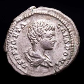 Geta (as Caesar AD 197-209). Rome. Silver denarius. - SECVRIT