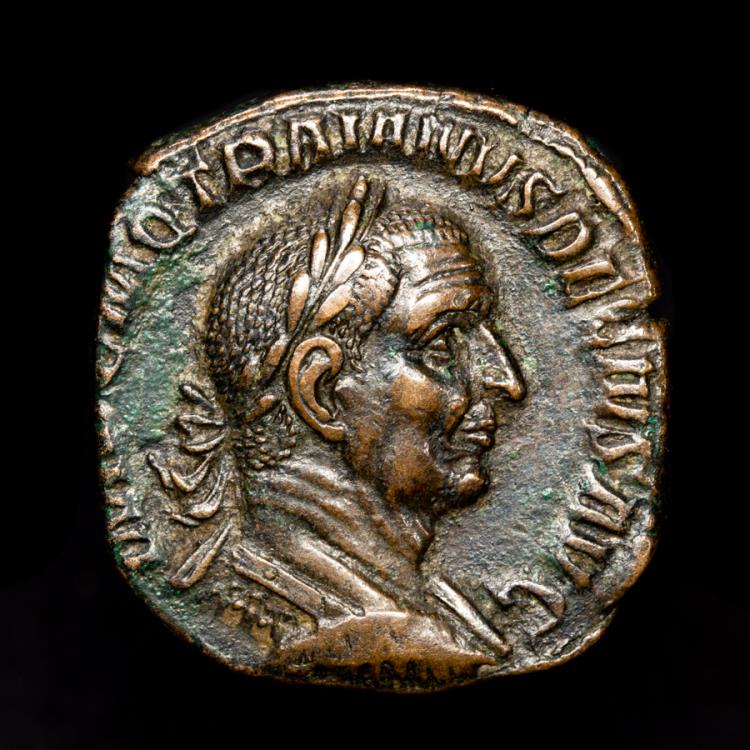 Roman Empire Trajan Decius (249251 A.D). Bronze sestertius. Rome