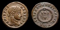 Ancient Coins - Crispus. Caesar, A.D. 317-326. - Æ Bronze Follis.Arles, A.D. 320/1. -  CAESARVM NOSTRORVM, VOT V.