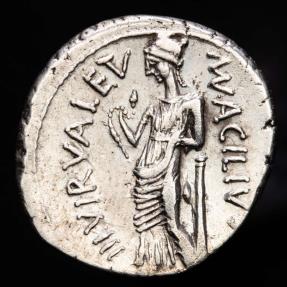 Roman Republic- Man. Acilius Glabrio silver denarius. Rome, 49 B.C ...