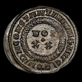 Ancient Coins - Constantine I, 310-337 A.D. Æ Bronze Follis. Aquileia. DN CONSTANTINI MAX AVG around VOT • XX within wreath