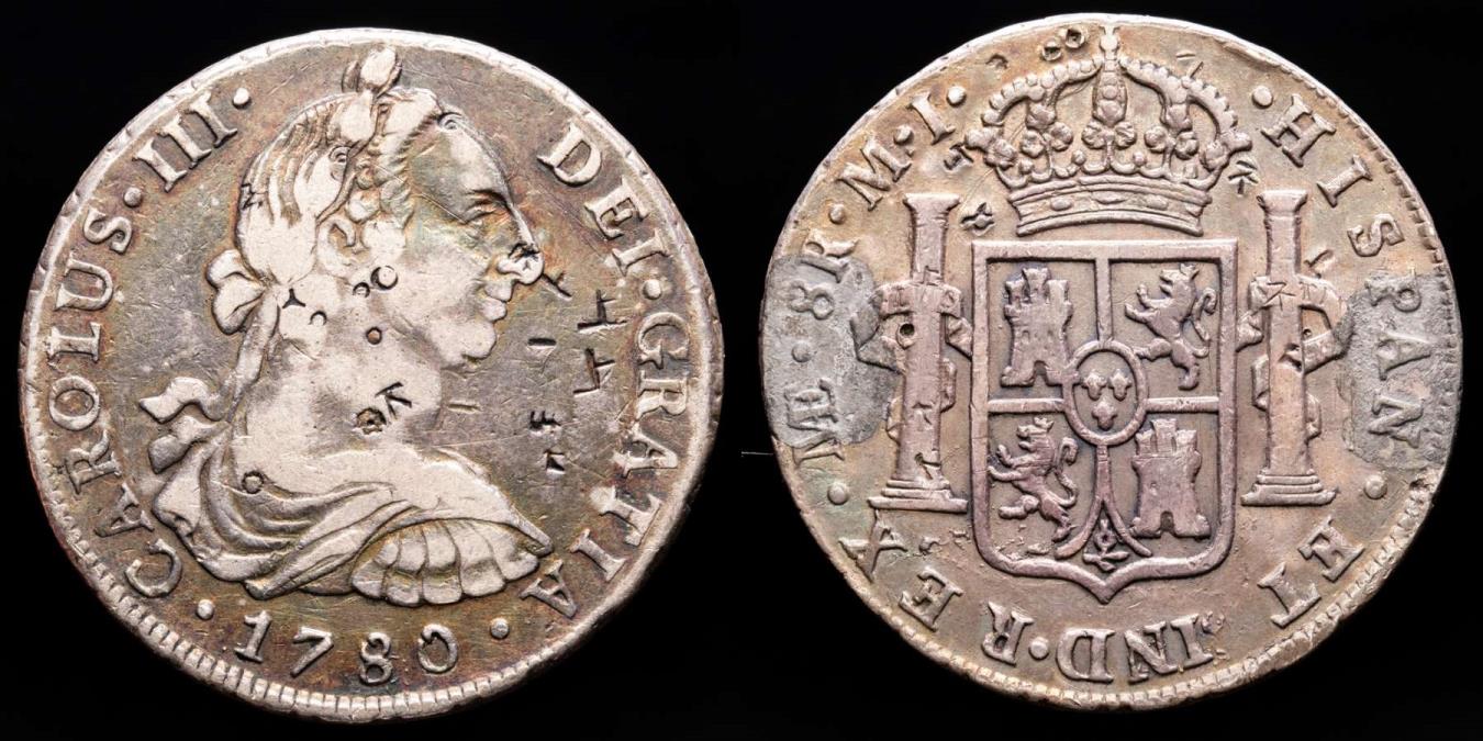 Spain - Carlos III (1759-1788) Silver 8 Reales. Minted in Lima
