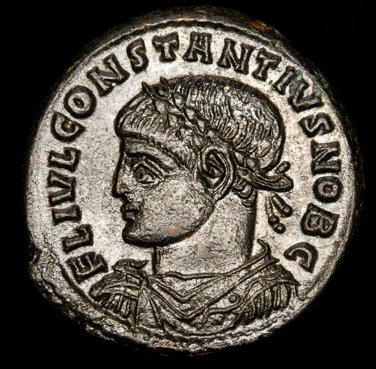 Constantius Ii Caesar 324 337 Ae Bronze Follis Arelate Providentiae Caess Camp Gate S F Qconst