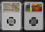 Ancient Coins - Roman Empire Tiberius, AD 14-37. Silver denarius (3,77 g. 19 mm.) Lugdunum mint, 14/30 A.D.