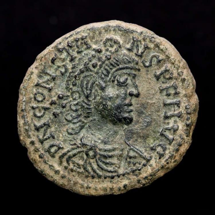 Barbarous Ae Imitating Constans C 4th Century Ae Double Maiorina Fel Temp Reparatio Plg Emperor On Galley