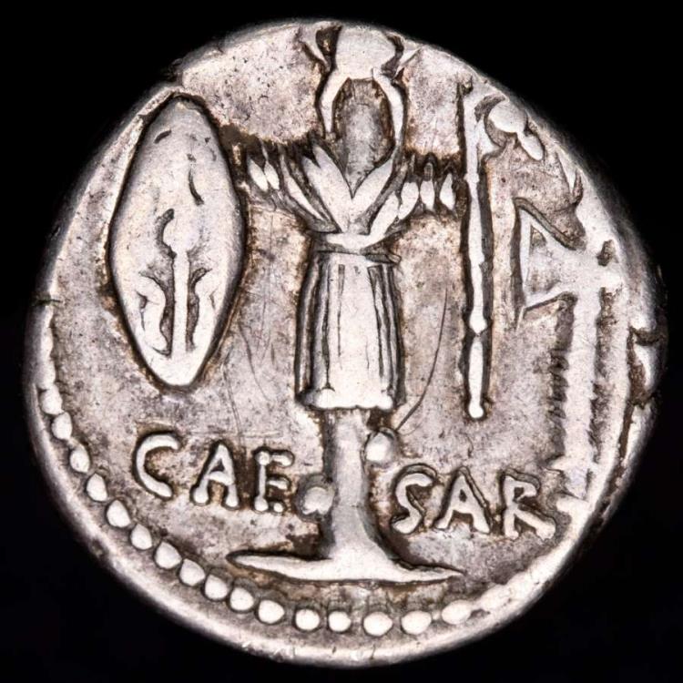 julius caesar coin front and back