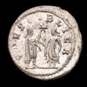 Ancient Coins - Saloninus caesar (258 A.D), Silvered billon antoninianus (Antioch) SPES PVBLICA Prince and Spes, star between.