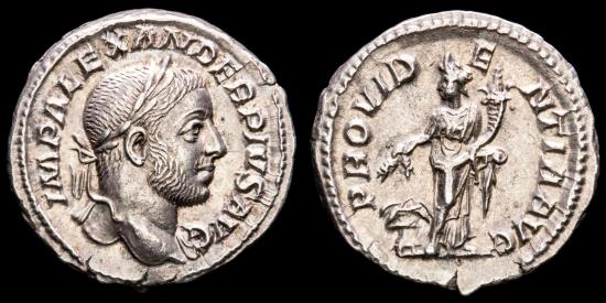 Modius Rome Severus Alexander - Silver Denarius. Rome. - PROVIDENTIA AVG ...
