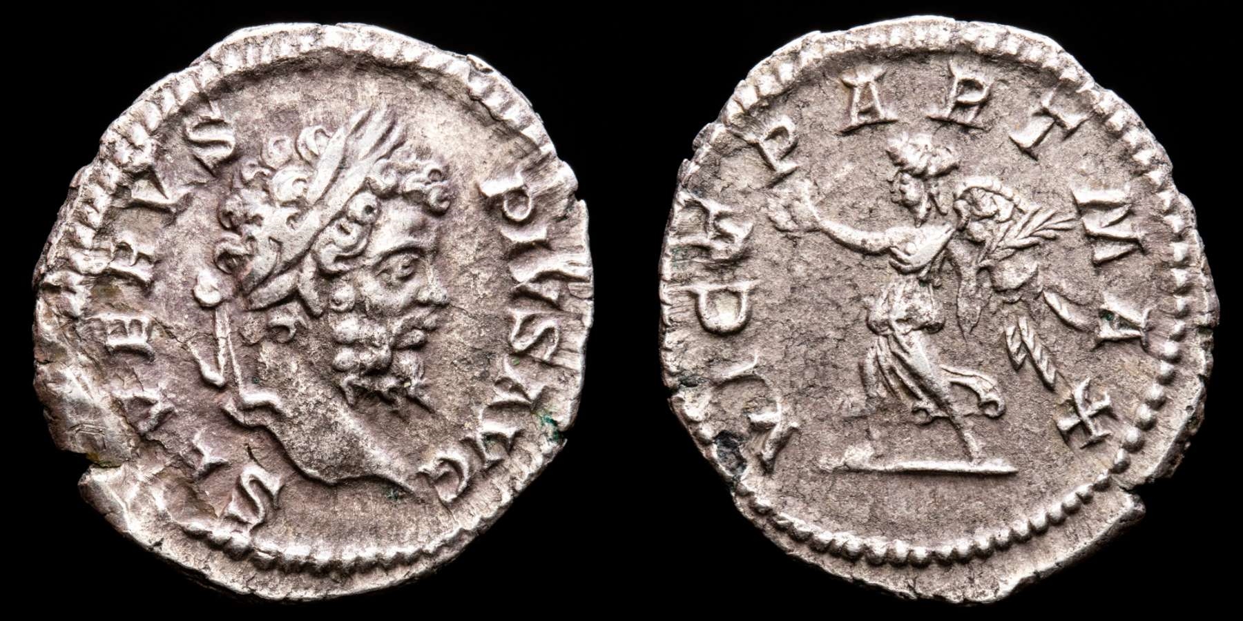 Septimius Severus, 193-211. Silver Denarius, Rome 202-210 A.D.
