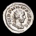 Ancient Coins - Philippus I (244-249 AD). AR Antoninianus, Antioch, 247 A.D. - P M TR P IIII COS P P, Felicitas.