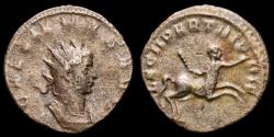 Ancient Coins - Gallienus (253-268 A.D.) antoninianus, the legionary series. Mediolanum, 258 A.D. LEG II PART VI P VI F Centaur prancing right, holding club.