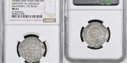 Ancient Coins - Islam, Al-Andalus - Cordoba Caliphate - Sulayman. Silver dirham (3,34 g., 26 mm.). Minted in Al-Andalus, 400 H - 1010 A.D.