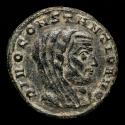 Ancient Coins - Roman Empire - Divus Constantius I, bronze follis, Consecration issue struck under Maxentius in Aquileia, AD 307-310. R1 in RIC.