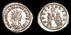 Ancient Coins - Saloninus caesar. Silver antoninianus. From Samosata mint, spring 258 A.D. - SPES PVBLICA - Saloninus and Spes.