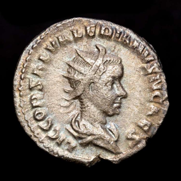 Rare Saloninus, as Caesar, AR Antoninianus. Rome, AD 256. - PIETAS AVGG ...