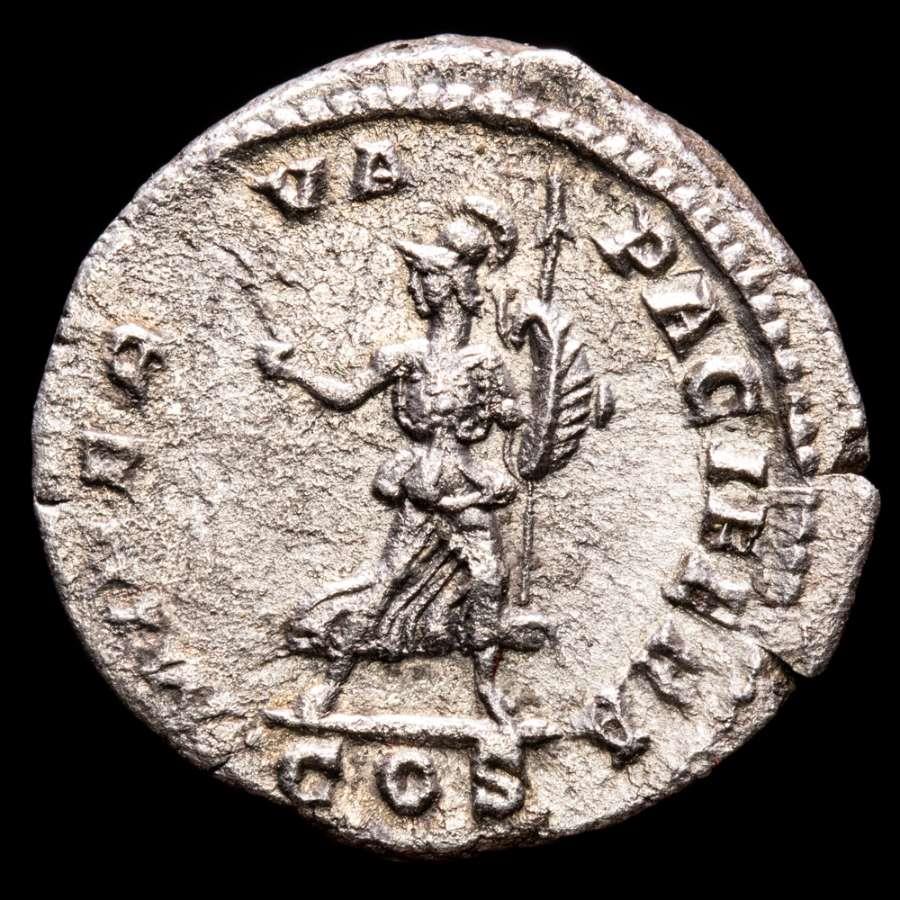 Geta, as Caesar (197-209 AD) Silver denarius. Rome, c. 205