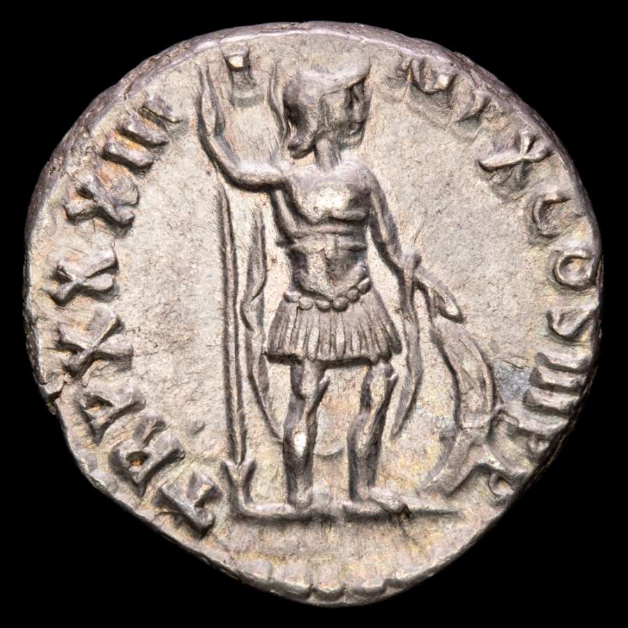 Marcus Aurelius (161-180 A.D.) Silver Denarius. Rome, AD 179
