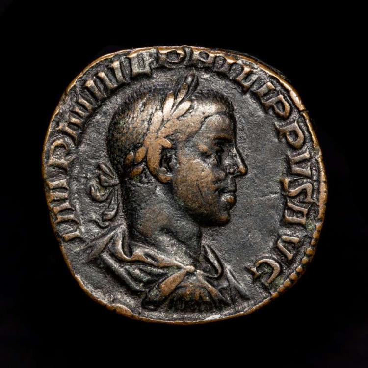 Philip I (244-249 A.D.) bronze sestertius - minted in Rome, 248 A.D ...