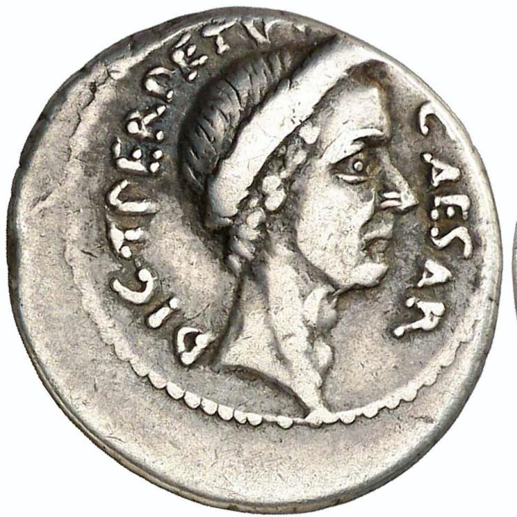 Julius Caesar. Ar Denarius - 44 B.C. - CAESAR·DICT PERPETVO / P ...