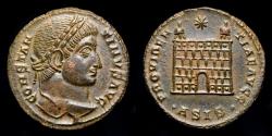 Ancient Coins - Constantine I. - A.D. 307/10-337. - Æ follis. Siscia, A.D. 328/9. - PROVIDEN-TIAE AVGG, camp-gate.