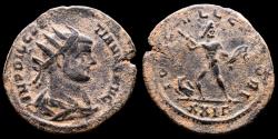 Ancient Coins - Diocletian (284-305 A.D.) Bronze Antoninianus. Rome. 290 A.D. IOVI FVLGERATORI Jupiter and eagle. Very rare.