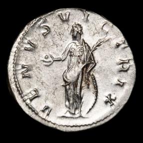 Salonina (254-268 A.D.). Silver antoninianus. Colonia Claudia Ara ...