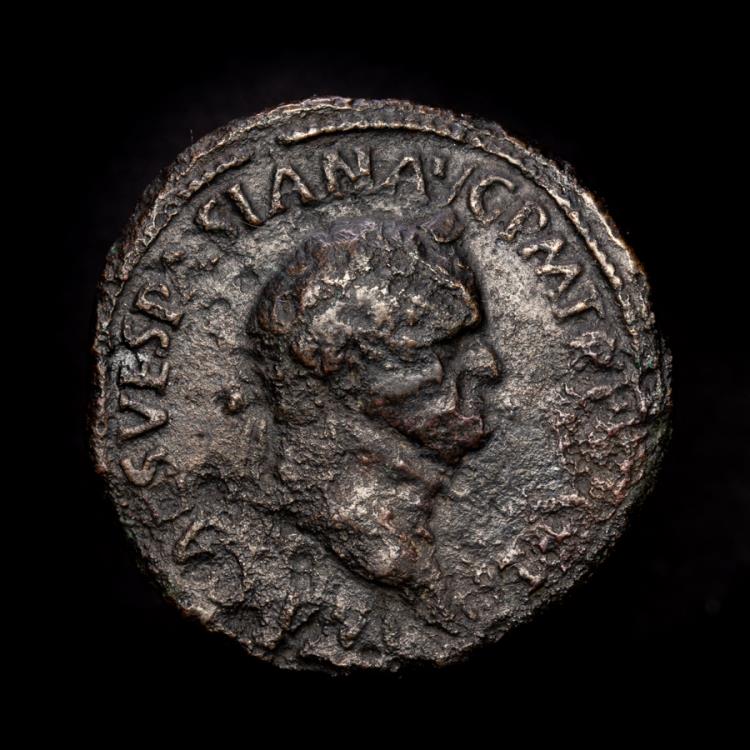 Vespasian. A.D. 69-79. Æ sestertius - Rome. Scarce. - ROMA RESVRGES, SC ...