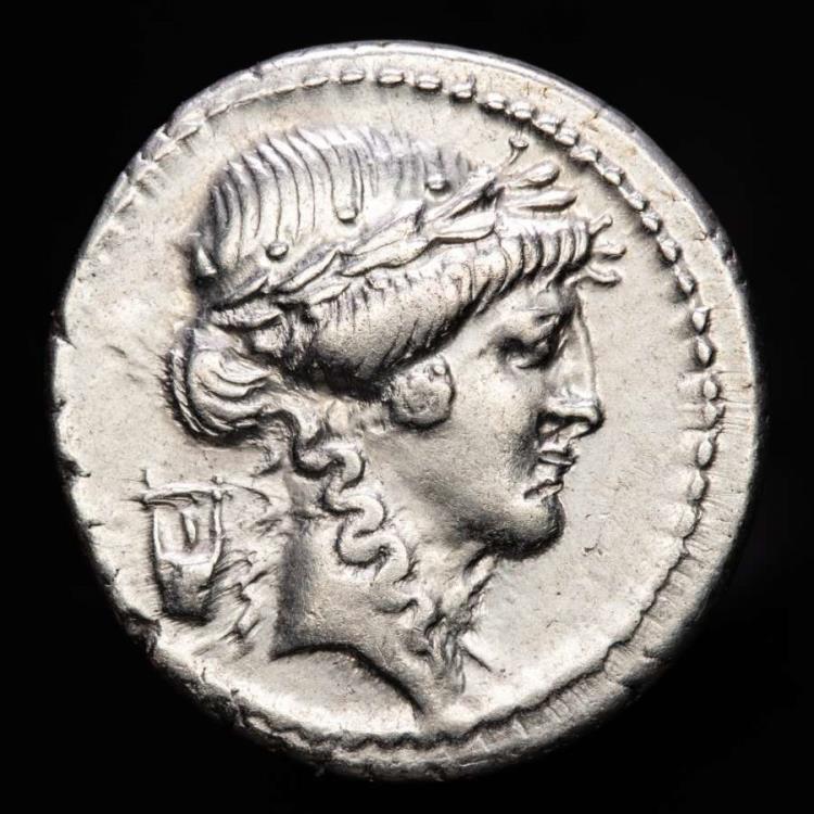 Roman Republic - P. Clodius M. f. Turrinus silver denarius (4,00 g. 19 ...