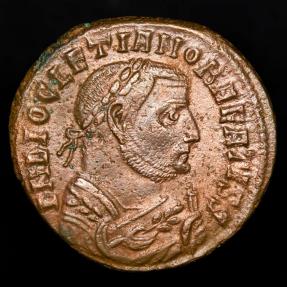 Ancient Coins - Roman Empire - Diocletian (305-306 A.D), Bronze follis, abdication commemorative. 308-310 AD, Alexandria. PROVIDENTIAE DEORVM.