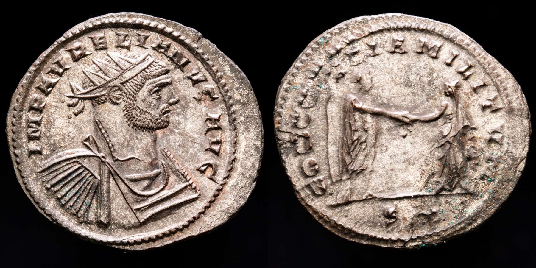Aurelian (270-275 AD.) BI Silvered Antoninianus. Siscia