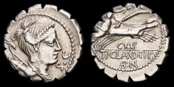 Ancient Coins - Ti. Claudius Nero, silver denarius, Rome. 79-78 BC. - Victory in biga right with palm-branch, reins and wreath.