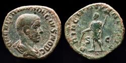 Ancient Coins - Herennius Etruscus, as Caesar, Æ Sestertius. Rome, AD 250-251. - PRINCIPI IVVENTVTIS.