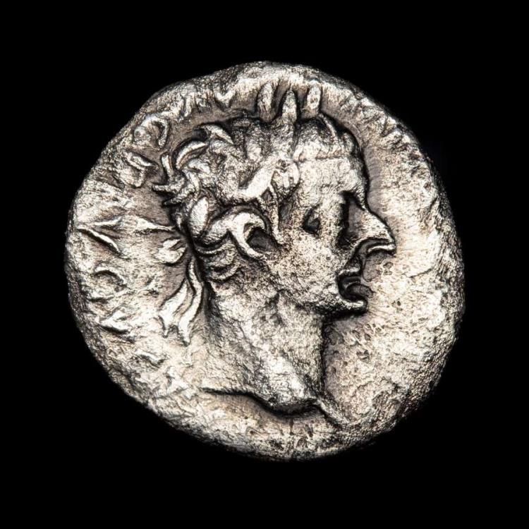 Ancient Coins - Tiberius (A.D. 14-37) silver denarius, Lugdunum mint, A.D. 36-37. PONTIF MAXIM.
