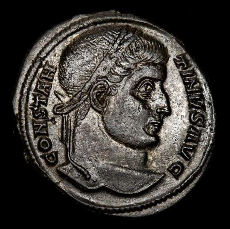 Ancient Coins - Constantine I, 310-337 A.D. Æ Bronze Follis. Aquileia. DN CONSTANTINI MAX AVG around VOT • XX within wreath