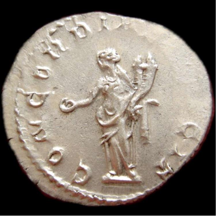 Gallienus AR Antoninianus. Rome, AD 254. - CONCORDIA EXERCIT, Concordia ...