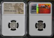 Ancient Coins - Roman Empire Tiberius, AD 14-37. Silver denarius (3,69 g. 19 mm.) Lugdunum mint, 14/30 A.D.