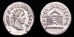 Ancient Coins - Philip I the Arab, Silver Antoninianus, Rome. 248 A.D. - SAECVLVM NOVVM hexastyle temple.