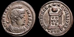 Ancient Coins - Constantine I (310-337 A.D.) Æ Bronze Follis. Trier. - BEATA TRANQVILLITAS, altar inscribed VOTIS XX.