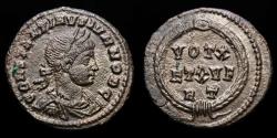 Ancient Coins - Roman Empire - Constantine II, as Caesar (317-337 A.D.) Bronze follis (2,99 g., 19 mm.). Minted in Rome, 320 A.D. VOT X ET XV F / R T