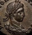 Ancient Coins - Constantius II (Caesar, 324-337) AE Follis, Rome. - PROVIDENTIAE CAESS // RQ Camp gate.