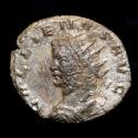 Ancient Coins - Gallienus in the sole reign (260-268 A.D.) Silvered bronze antoninianus, Rome. - VIRTVS AVG - P Virtus.