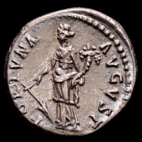 Nerva (96 - 98 A.D.) silver denarius, Rome. - FORTVNA AVGVST, Fortuna ...